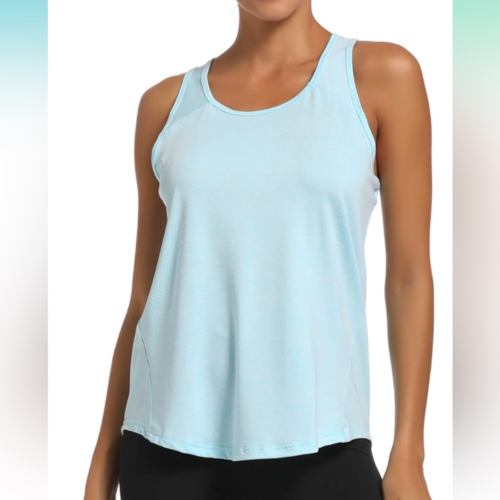 Workout Tank Top Women Gym Exercise Athletic Yoga Tops Racerback Sports Shirt